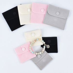 Sac cadeau en velours double face à clipser pour bijoux, écouteurs et parfums, avec logo personnalisé, emballage cadeau de fêtes, vente en gros - Product Image 6