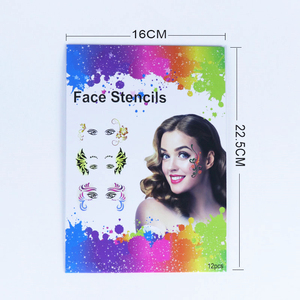 Tatuaje de aerógrafo reutilizable PET/plantilla de Mylar de pintura facial característica temporal - Product Image 3