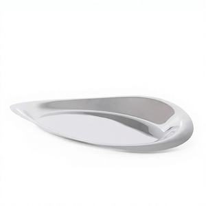 Plateau décoratif artisanal en acier inoxydable de qualité supérieure, design classique |   Couleurs et logo personnalisables |   pour un usage quotidien Ramadan - Product Image 1