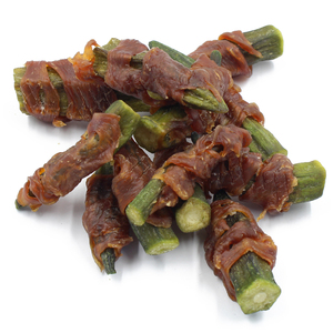 Snack Secchi ad Alto Contenuto Proteico <span class=keywords><strong>per</strong></span> <span class=keywords><strong>Cani</strong></span>, Produttori all'Ingrosso, Cibo <span class=keywords><strong>per</strong></span> Animali con Pollo e Anatra Avvolto in Okra a Forma di Fiocco di Neve 100g - Product Image 6