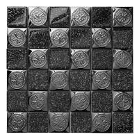 Carreaux muraux en verre KST modernes, texture brique, 300x300mm, finition brillante pour crédence de cuisine, résistants à l'usure pour l'intérieur