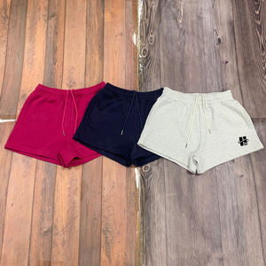 Pantalones Cortos Deportivos de Verano para Mujer, Personalizados con Bordado, de Algodón, Felpa Francesa, con Cordón Ajustable en la Cintura, Color Gris - Product Image 5