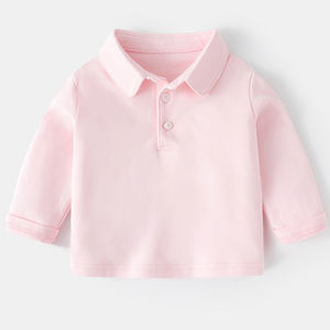 T-shirt polo bébé à manches longues unisexe, sous-vêtement de printemps pour tout-petit, haut décontracté pour nourrisson - Product Image 1