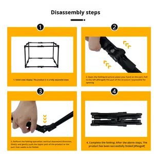 Dikdörtgen katlanabilir Pet malzemeleri çadır cep araba kedi ve köpek yavrusu ve yavru kedi için düğme kapatma ile kafes - Product Image 3