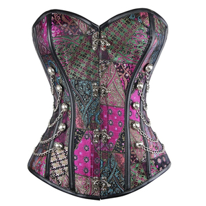 Femmes Rétro Gothique Désossé En Acier Brocart Vintage Steampunk Bustiers Corsets - Product Image 2
