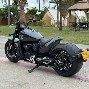 Motocicleta Xiangshuai Wolverine 800s Twin, Refrigerada por Agua, Neumáticos Anchos, Estilo Retro Prince, Motor de Cilindro en V, Benda Liao 700, Jin Jila, Gris Piedra - Product Image 1