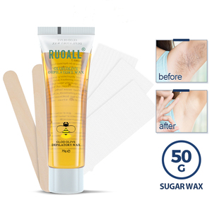 Kit de <span class=keywords><strong>cire</strong></span> dépilatoire Ruoall pour femmes, pour tous types de peau, à domicile, avec 75g de <span class=keywords><strong>cire</strong></span>, 3 feuilles de papier et 2 spatules en bois - Product Image 4