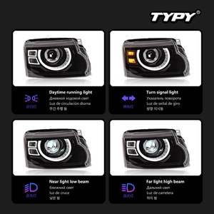 ไฟหน้ารถยนต์สำหรับแลนด์โรเวอร์ ดิสคัฟเวอรี่ 4 ปี 2010-2017 อัพเกรดดัดแปลงใหม่ ไฟเดย์ไลท์แบบไดนามิก ไฟเลี้ยว LED อุปกรณ์ตกแต่งรถยนต์ - Product Image 3