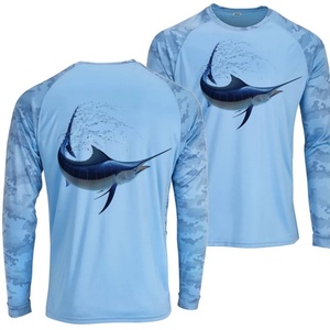 Solid Color Mens Cool Wear Moisture Wicking UV Protective <b>SPF</b> Outdoor Fishing Shirt - Product Image 1