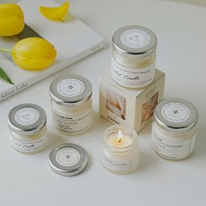 Özel Etiketli Ekolojik Soya Balmumu Cam Kavanoz Aromaterapi Mum Ev Dekorasyonu Hediyelik Eşya Arı Balmumu Kokulu Mumlar Kavanozda - Product Image 3