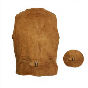 Chaleco de Cuero Marrón para Motocicleta y Equitación JAYCAN SPORTS para Hombre, Ropa Exterior Impermeable - Product Image 2