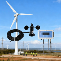 Anémomètre sans fil et filaire RK150-01 en temps réel, plage 0-60 m/s, fonctionnement facile, capteur de vitesse du vent, contrôleur à affichage numérique LED