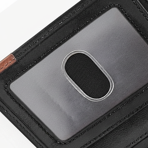 Cartera Marrant Vintage de cuero genuino para hombre, plegable corto con cierre abierto, bolsillo frontal para monedas y tarjetero - Product Image 1