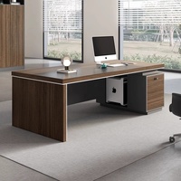 Bureau de direction, bureau simple moderne minimaliste en bois, ensemble de chaise pour une seule personne, table de patron