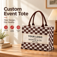 Sac fourre-tout structuré en tissu composite EVA aspect lin avec base rigide et poignées courtes pour impression personnalisée
