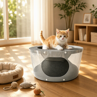 Griffoir pour chat ovale double couche noir écologique, résistant à l'usure, en carton ondulé, pour intérieur