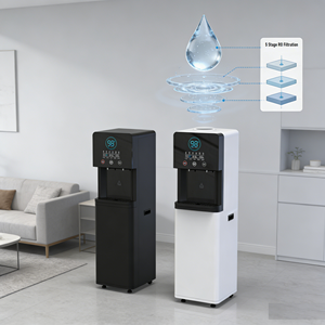 Purificateur d'eau domestique autonome à osmose inverse, distributeur vertical direct, machine de traitement par filtration, triple température - Product Image 1