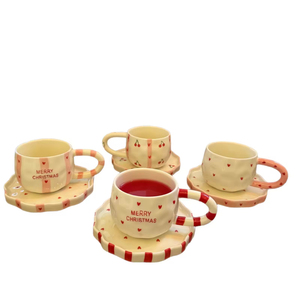 Tazas de cerámica para <span class=keywords><strong>Navidad</strong></span> Luz francesa Lujo Retro Tazas de cerámica hechas a mano <span class=keywords><strong>Feliz</strong></span> <span class=keywords><strong>Navidad</strong></span> - Product Image 6
