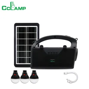 CCLAMP Lampes solaires portables d'extérieur Ampoules à LED Kit de système d'éclairage solaire haut-parleur radio pour le camping