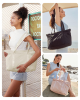 Sacs fourre-tout et sacs à main unisexes légers en polyester et coton, grand sac à bandoulière décontracté pour le shopping, les voyages et la salle de sport