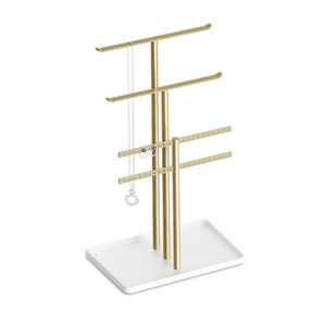 Présentoir à bijoux en forme de T pour support et plateau suspendus pour colliers boucles d'oreilles bracelets et présentoirs de bagues - Product Image 1