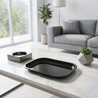 Plateau à rouler carré en fer blanc de qualité supérieure, personnalisable avec logo, résistant aux rayures, en métal, pour tabac, vente en gros