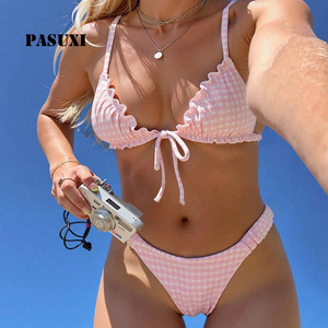 Traje de Baño PASUXI de Dos Piezas para Mujer, Talla Grande XL, con Control de Abdomen, Transpirable, de Secado Rápido, con Push-Up, para Playa y Verano - Product Image 1