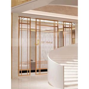 ANN5417 Modern Coated Stainless Steel <b>Screen</b> Divider <b>Partition</b> with Multi-Functional Design and Unique Pattern Customization - Product Image 2