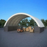Dôme de conteneur maritime à double treillis 70'x40' 900gsm avec toit imperméable, résistant aux UV et au feu