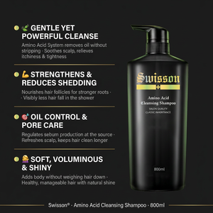 Shampooing <span class=keywords><strong>Homme</strong></span> Acides Aminés Contrôle Sébum et Volume Nettoyage Profond <span class=keywords><strong>pour</strong></span> <span class=keywords><strong>Cheveux</strong></span> <span class=keywords><strong>Bouclés</strong></span> Rafraîchissant & Végétalien 800ml OEM Salon - Product Image 3