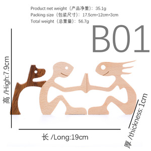 Figurines de famille en bois pour animaux de compagnie-Décor de table personnalisé réconfortant et cadeau souvenir pour les amoureux des animaux de compagnie - Product Image 3