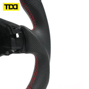 Volante de cuero completo TDD apto para Maserati GT, modificación con base plana - Product Image 4