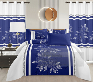 Offre Spéciale – Prêt à l'Expédition : Ensemble de Draps 8 Pièces avec Rideaux, Drap Plat et Drap Housse en Coton – Parure de Lit de Qualité Supérieure pour l'Été - Product Image 2