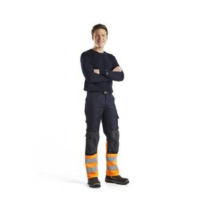 BLAKLADER - 348317378900XL <b>Flame</b> resistant long-sleeve t-<b>shirt</b> Navy blue - EAN 7330509726594 <b>FLAME</b> RESISTANT WORKWEAR - Product Image 3