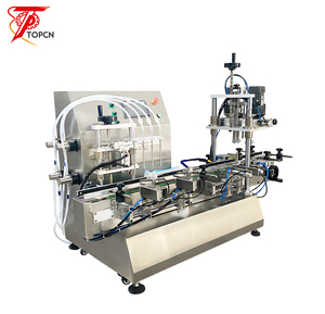 Desktop Digital Magnetic Pompa Jus Minyak Air Otomatis Plastik Putaran Botol Liquid Filling Capping Machine