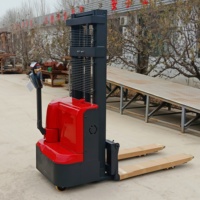 Marcher 1.5 tonnes gerbeur électrique hydraulique manuel chariot élévateur contrepoids gerbeur électrique