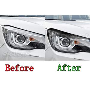 2 uds. De fibra de carbono para faros delanteros de coche, cubierta embellecedora para párpados de cejas para Subaru Forester 2013 2014 2015 2016 2017 2018 - Product Image 4