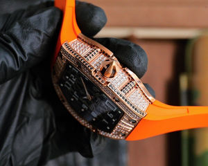 Reloj Mecánico Automático de Lujo para Hombre y Mujer, Cristal de Zafiro, Patrón de Mosaico, Silicona Analógica, Caja Larga de Acero Inoxidable, 50 bar - Product Image 2