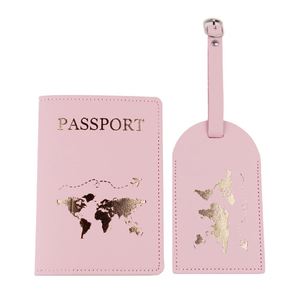 Luxury Pu Leather Travel Wallet Case Map Cover Luggage Tag Set for Organising Passport and <b>Suitcase</b> Tags - Product Image 2