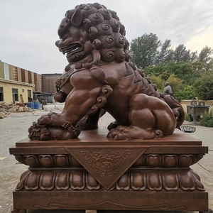 Sculpture de <span class=keywords><strong>lion</strong></span> en bronze grandeur nature sur mesure, coulée dans le Hebei, Chine, pour la décoration d'entrée extérieure - Product Image 3