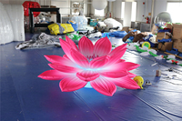 Fleur de lotus gonflable à LED changeante de couleur, lotus gonflable géant pour la décoration de scène