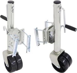 Cric de <span class=keywords><strong>remorque</strong></span> à manivelle latérale de style américain 2000 LBS, <span class=keywords><strong>roue</strong></span> double de <span class=keywords><strong>8</strong></span> <span class=keywords><strong>pouces</strong></span>, déplacement de 10 <span class=keywords><strong>pouces</strong></span> - Product Image 1