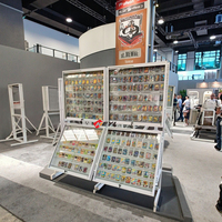 Présentoir de cartes à collectionner repositionnable en métal et acrylique, moderne et écologique, pour la vente au détail et la vente en gros