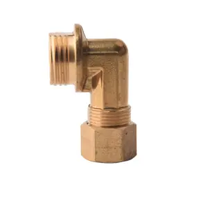 Midland Metal 38237 Brass 1/4 X 3/8 Copper-Ab X Mip Elbow Pack Of 10 