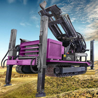 Plateforme de forage de puits d'eau multifonctionnelle 360 °   Machine de forage de puits d'eau géothermique à tête de forage rotative