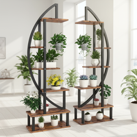 Rak Pot Bunga Modern dari Logam Ramah Lingkungan, Tahan Lama, Ukuran Besar, untuk Balkon & Dalam Ruangan
