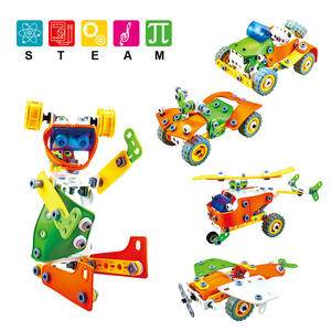 Ensemble de construction DIY 5-en-1 de 165 pièces, jouet éducatif STEAM, 2 options d'emballage, matériau ABS TPR, entraînement de la motricité fine - Product Image 1