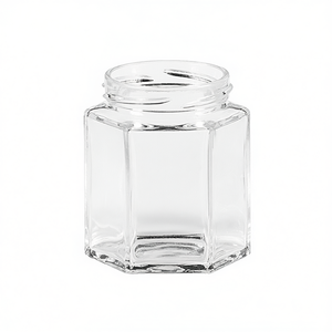 Pot en verre hexagonal sans couvercle, lot de 24, bouteille de stockage pour la conservation des aliments - Product Image 2