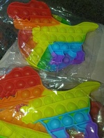 Offre Spéciale Stock arc-en-ciel pousser jeu de bulles dinosaure sensoriel Pop soulager sensoriel Fidget jouets pour enfants