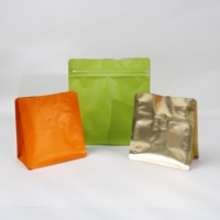 Sacs d'emballage debout colorés personnalisés à valve d'air unidirectionnelle bonbons biscuits grains de café sacs de café de supermarché à usages multiples